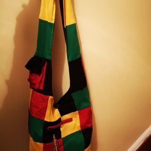 Bob Marley Cross Bag _ red, green, and gold